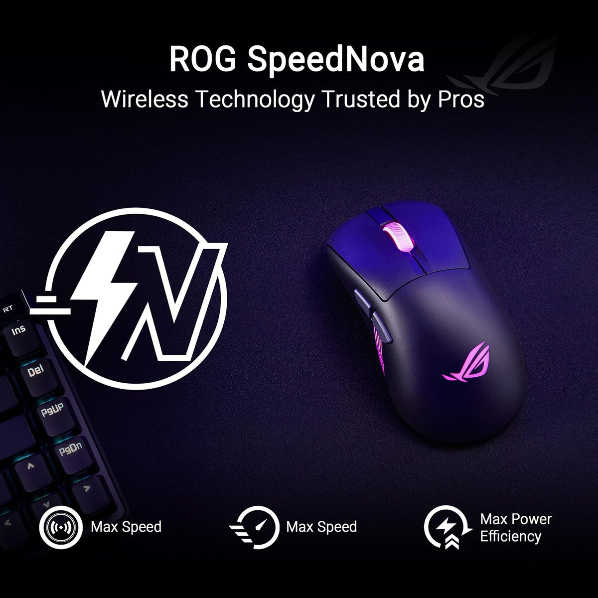 ASUS Ratón inalámbrico ROG Keris II Origin para juegos, ergonómico...