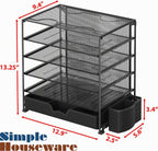 Simple Houseware Organizador de archivos de escritorio de 5 niveles con