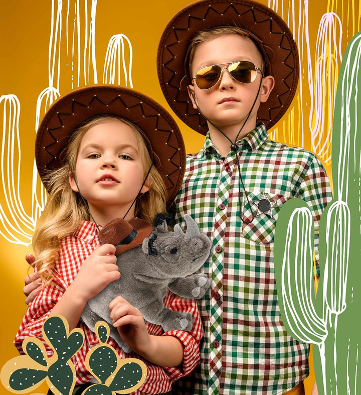 DolliBu Wild Collection - Sombrero de vaquero de peluche
