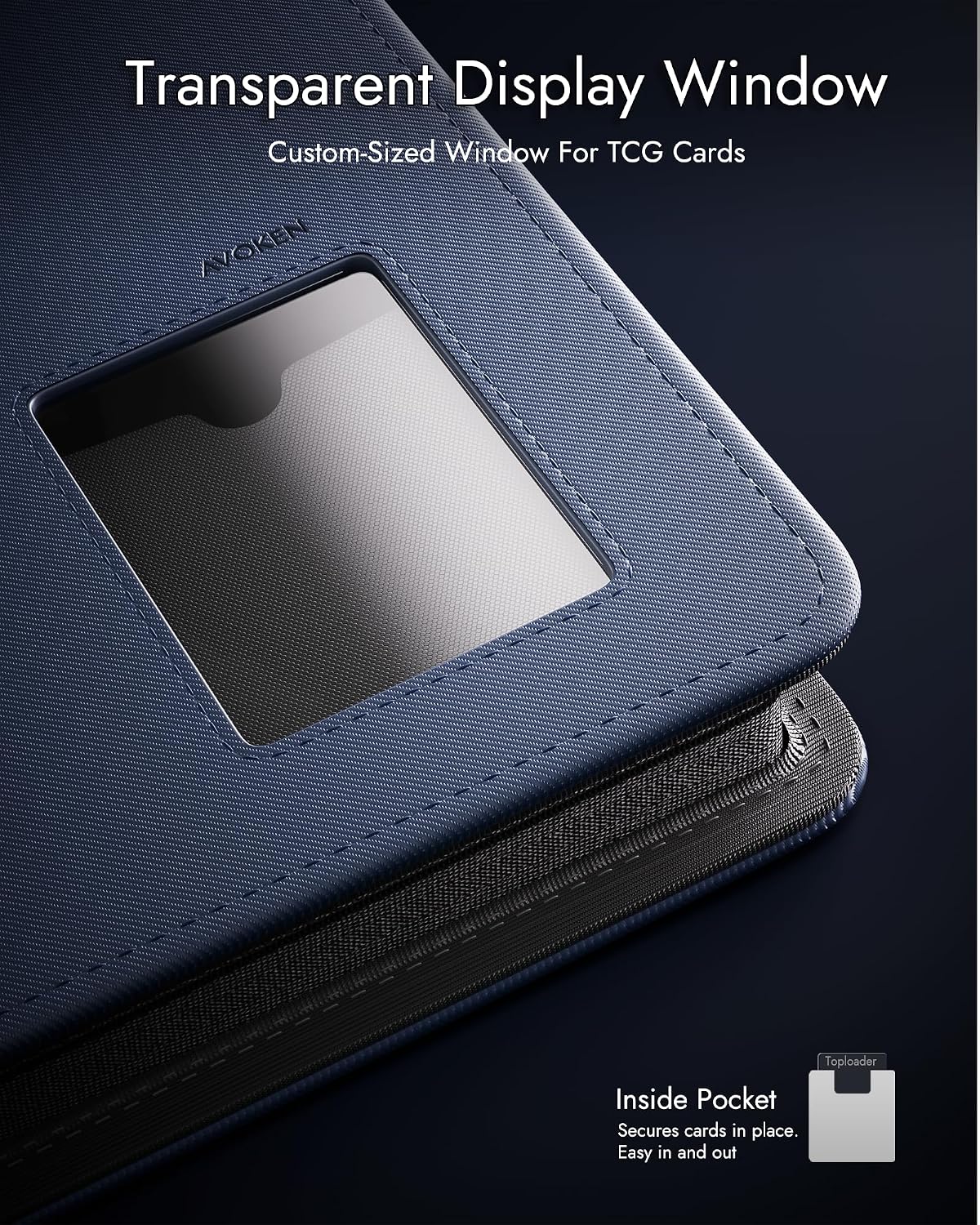 Carpeta Toploader con ventana de 4 bolsillos, 2 cargadores de
