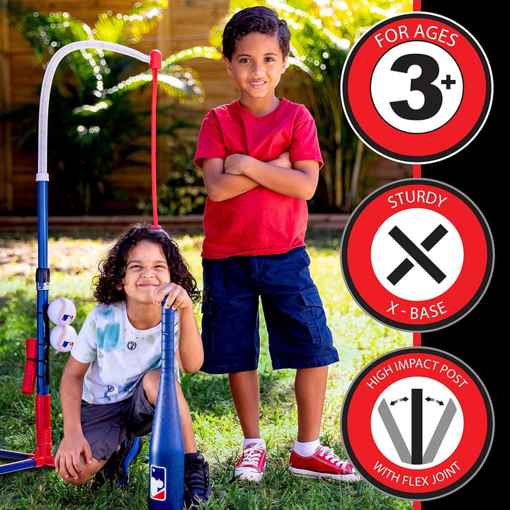 Franklin Sports Grow-with-Me - Soporte de bateo de béisbol para niñ...