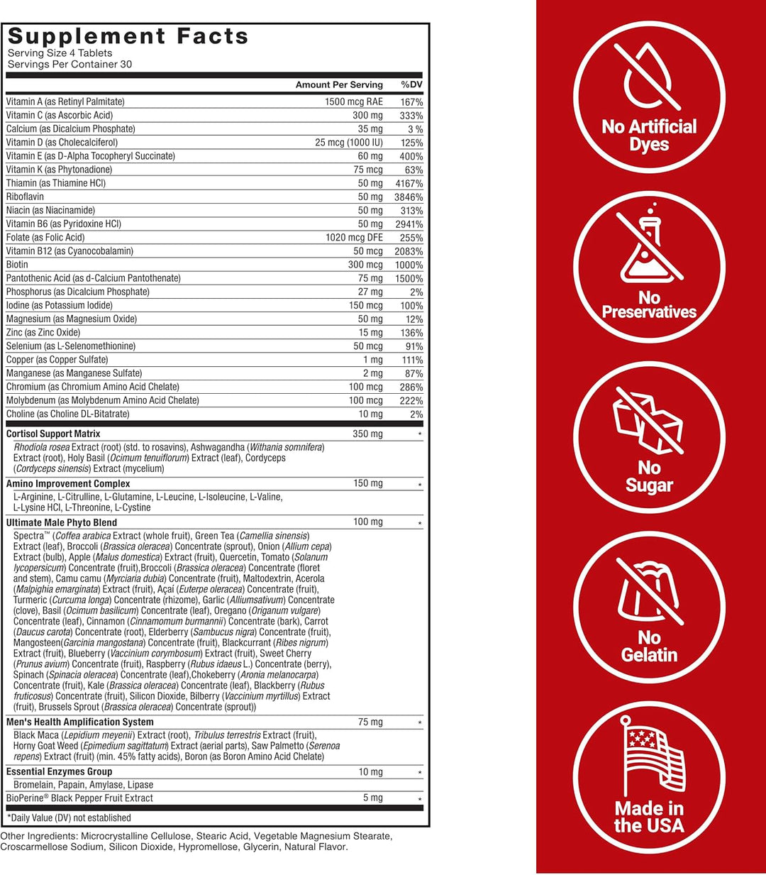 Force Factor Multivitamínico Test X180, multivitamínico de apoyo de...