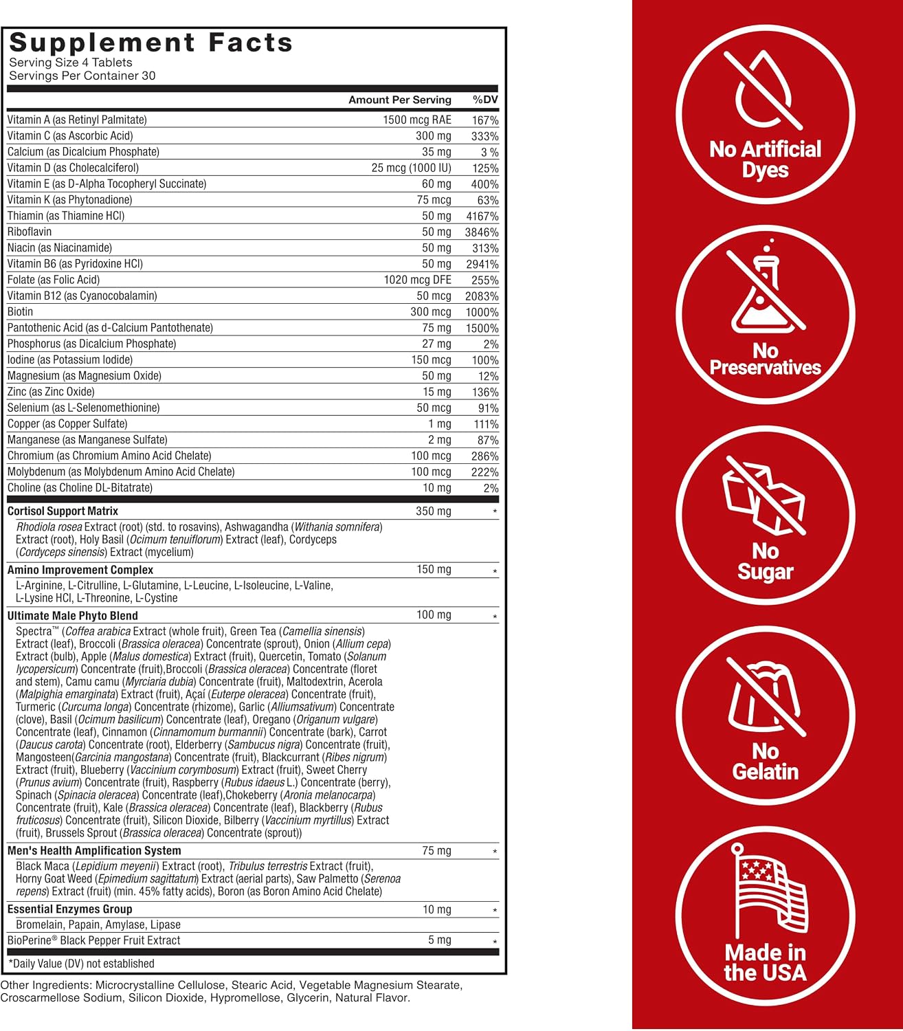 Force Factor Multivitamínico Test X180, multivitamínico de apoyo de...