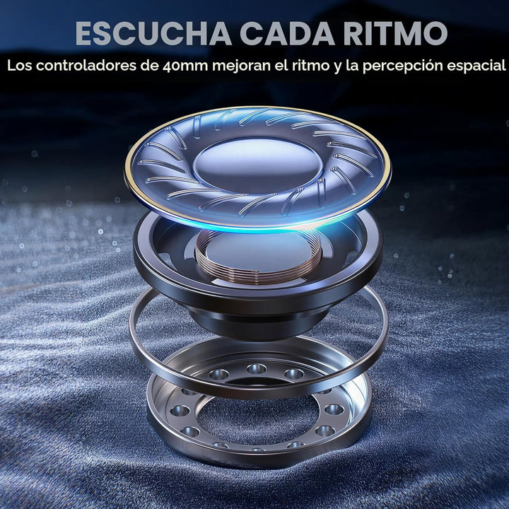 Pointcinco Auriculares híbridos con cancelación activa de ruido, au...