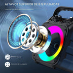 Máquina de karaoke, 3 micrófonos inalámbricos, altavoz Bluetooth con