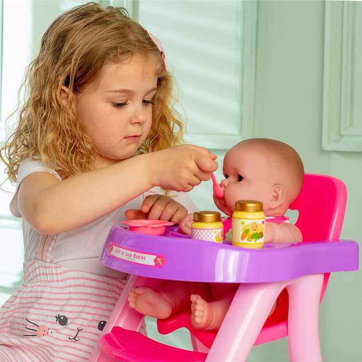 JC Toys \u2013 Muñeca de 14" Lots to Love Babies y Silla Alta |...
