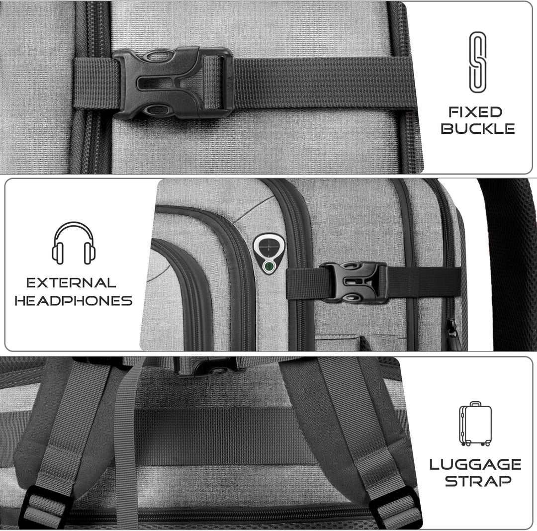 Fxcelets Mochila de viaje extra grande, mochila de equipaje de mano...