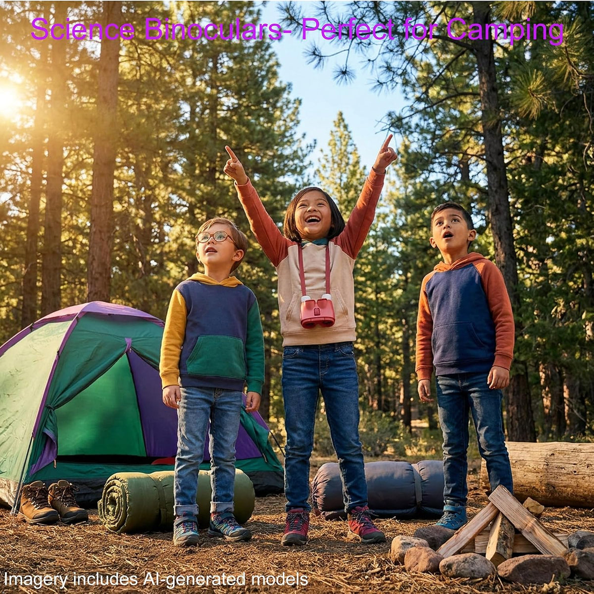 Binoculares Science Toys para Niños de 3-8 Años: Panda Look - Regalo para Niños y Niñas | Aventura al aire libre y Juguete STEM Educativo para Observación de Aves, Camping, Senderismo - Edades 3-8 Regalo de Cumpleaños para Niños y Niñas