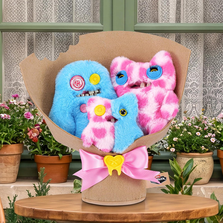 Fuggler Ramos de flores: juego de peluche de 2 x 9 pulgadas + 1 x 3...