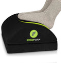 Lámpara Reposapiés ErgoFoam para debajo del escritorio en el trabajo ajustable - Aprobado por quiroprácticos, espuma de alta densidad, terciopelo (negro)