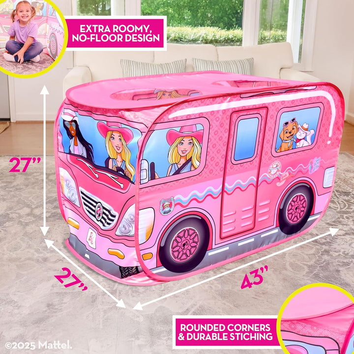 Barbie Coastal Cowgirl Camper - Tienda de campaña emergente para ni...