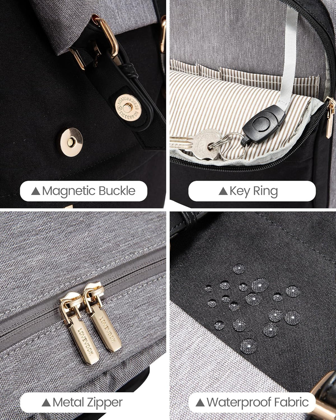 LOVEVOOK Mochila para computadora portátil para mujer, mochila de v...