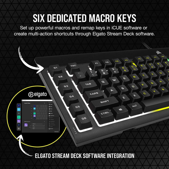 Corsair K55 RGB PRO Teclado de membrana para juegos con cable \u201...