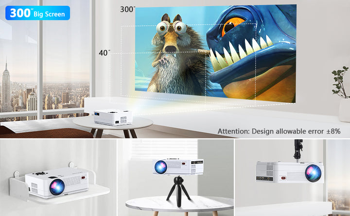 Proyector Native 1080P con WiFi y Bluetooth bidireccional