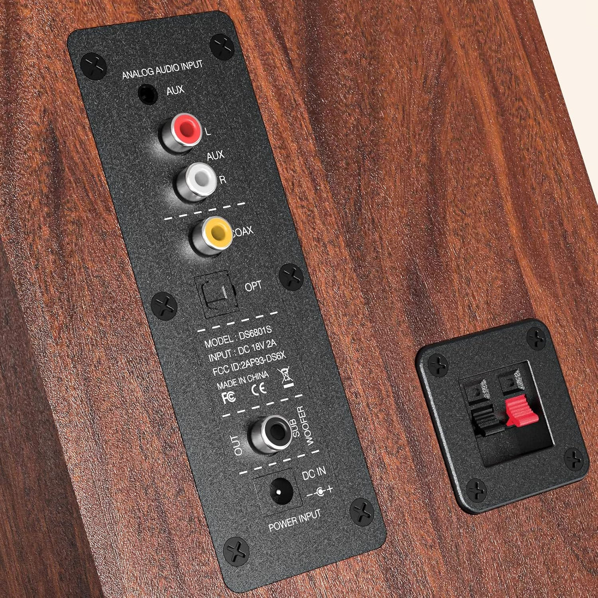 Saiyin – Altavoces Bluetooth para estantería de libros, bocina de monitor de estudio con woofer de 5.2 pulgadas, tweeter de cuerno y entradas ópticas RCA, salida de línea de subwoofer para tocadiscos.