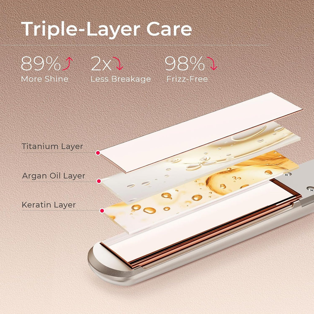 TYMO Plancha de pelo de titanio para mujer, plancha plana