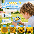 Microscopio digital portátil 1000X 2.4 para niños: juguete STEM y regalos