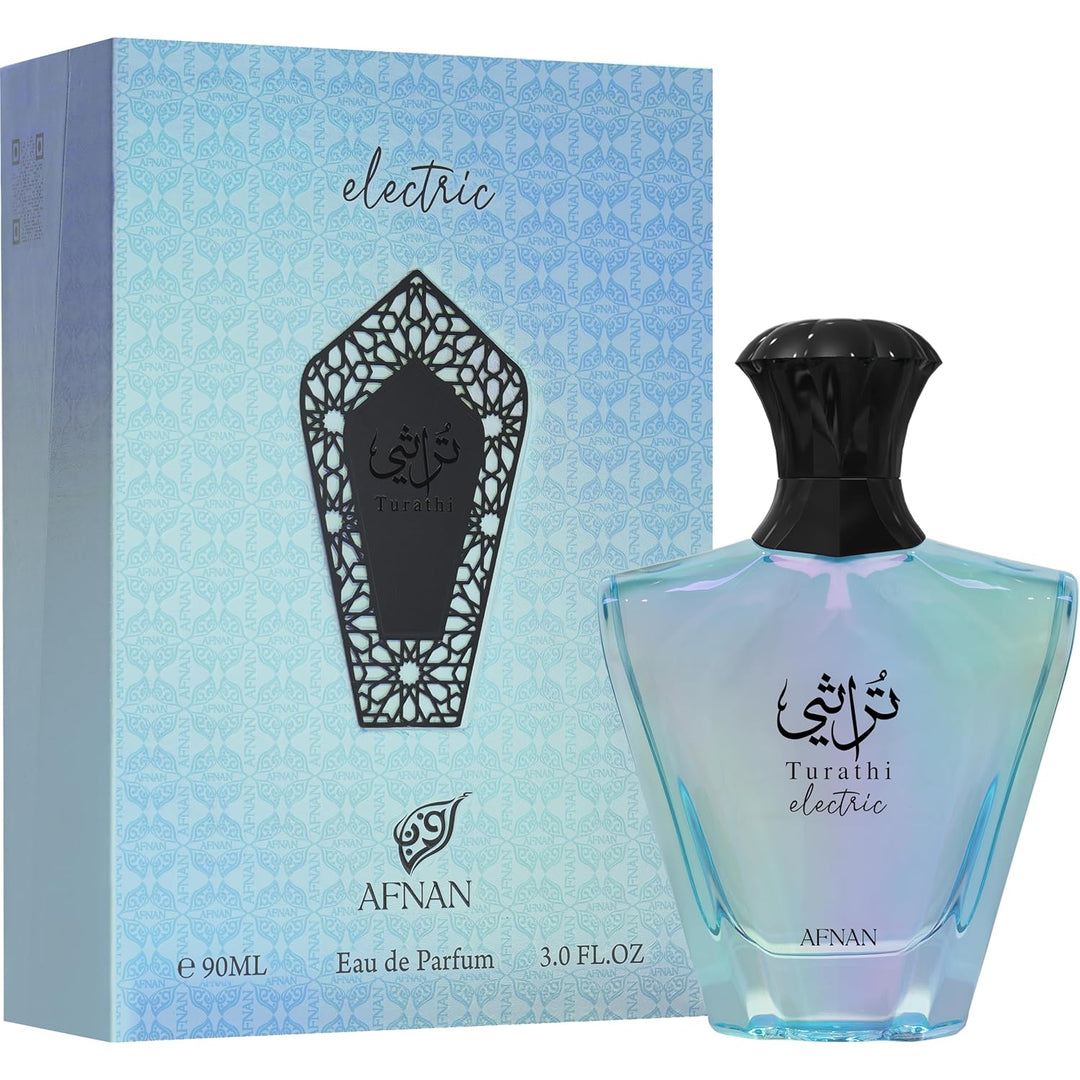 Afnan Turathi Electric - Eau de Parfum unisex, 3.0 onzas líquidas