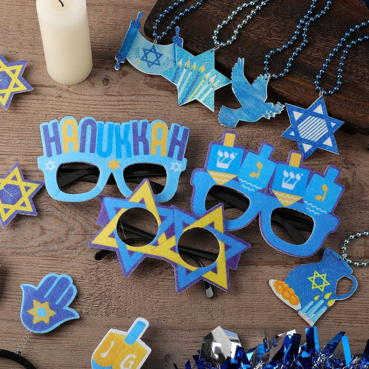 36 piezas de Hanukkah Party Favor Janucá Gafas Diadema Collar