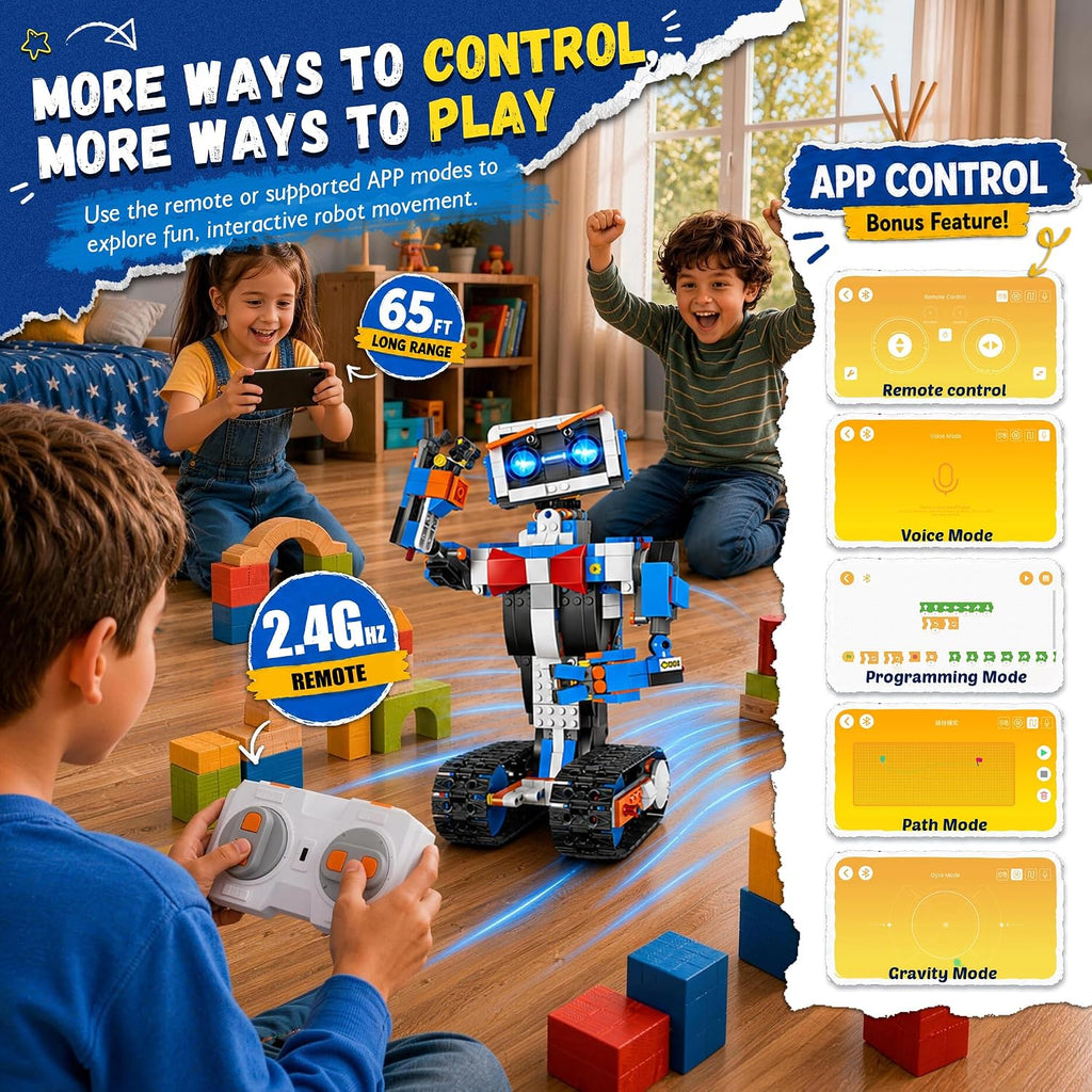 Kit de construcción de robot para niños de 6 a 12 años, juguete de