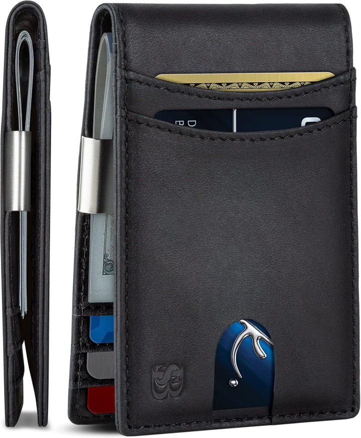 SERMAN BRANDS Billetera con clip de dinero para hombre. Carteras de...