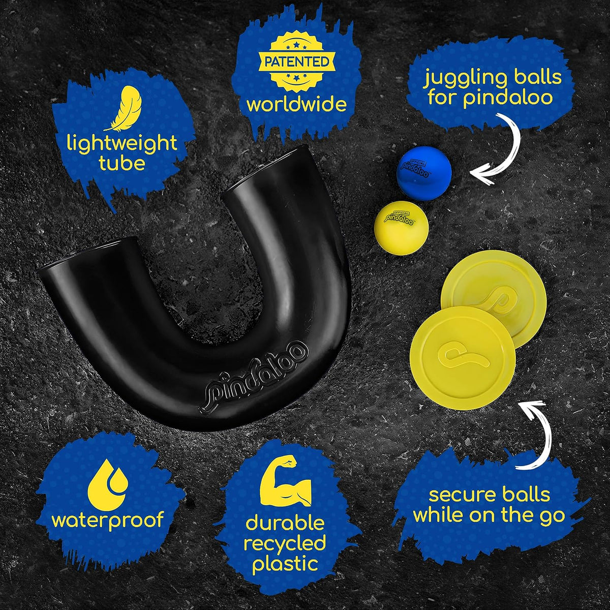 pindaloo El juego de habilidad original: primera y única pelota de bucle auténtica para niños, adolescentes y adultos | Divertido juego de coordinación para edades de 8 a 12 años + aumenta el enfoque