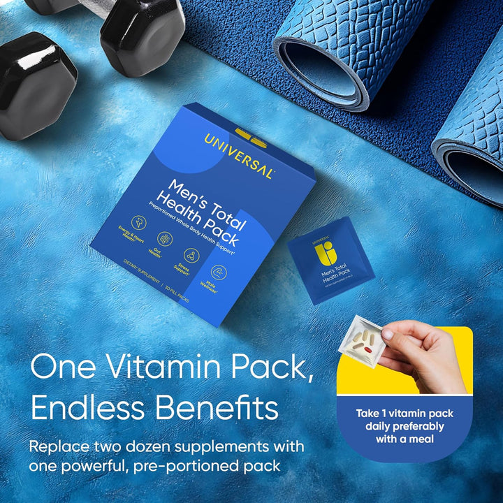 Paquetes de vitaminas diarias Total Health para hombres, 22 mineral...