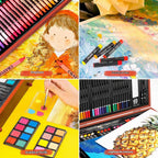 Caliart Art Supplies Kit, 153-Pack Deluxe Drawing Art Set Painting Coloring