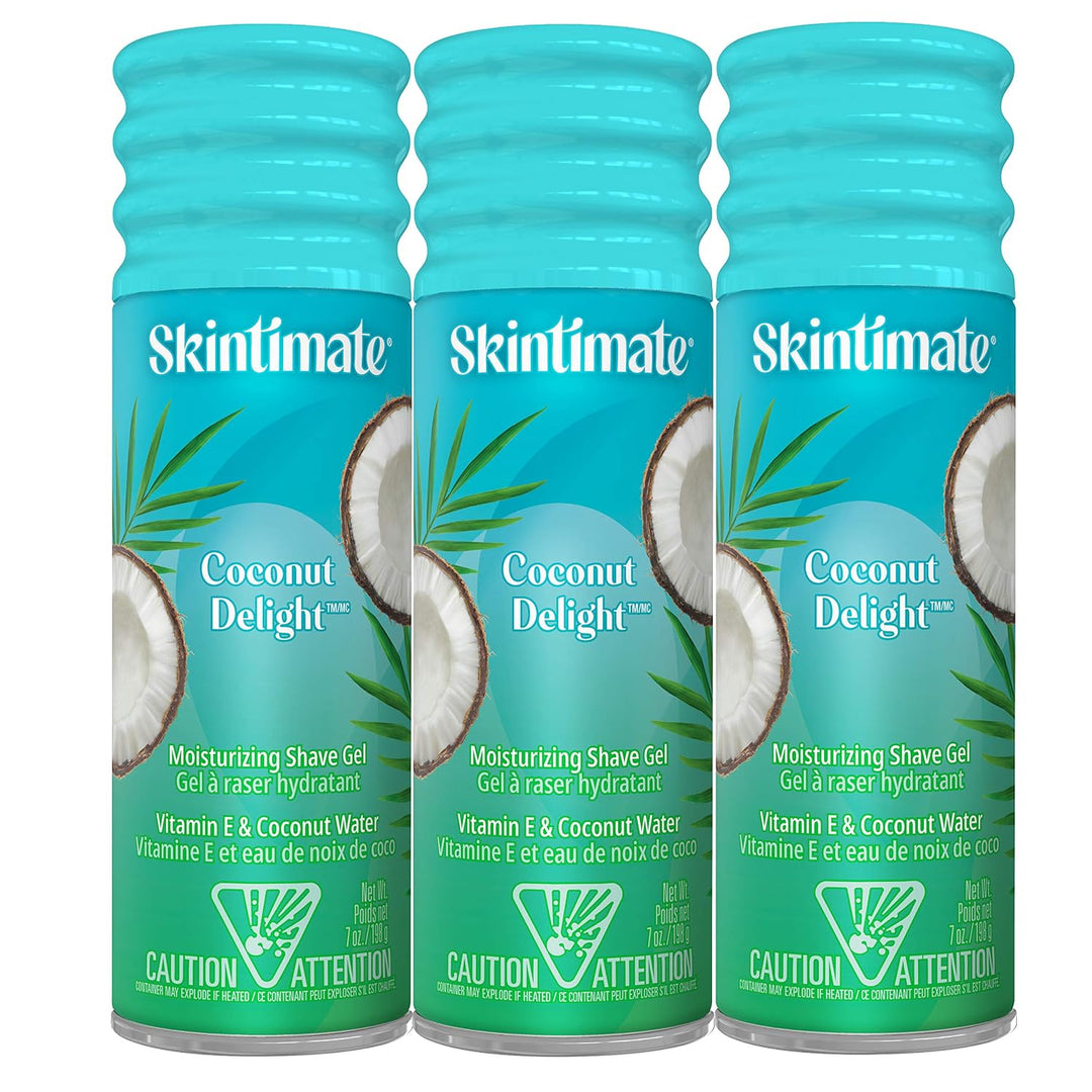 Skintimate Coconut Delight Gel de afeitado para mujer, 7 onzas (paq...