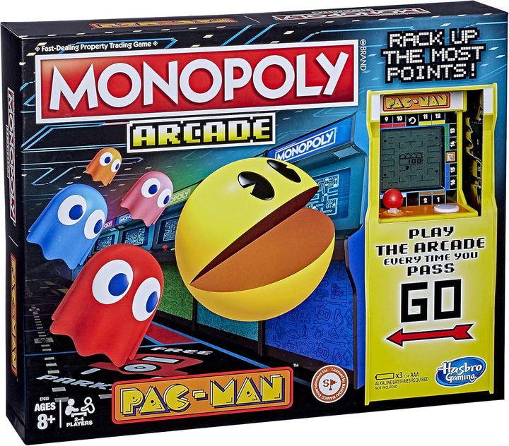 Monopoly Arcade Pac-Man Juego de mesa para niños de 8 años