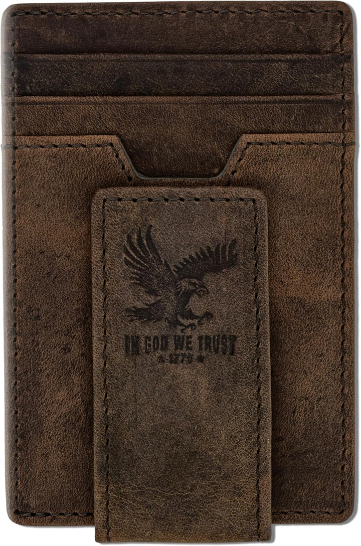 BULL GUARD Cartera magnética para hombre con clip para dinero, hech...