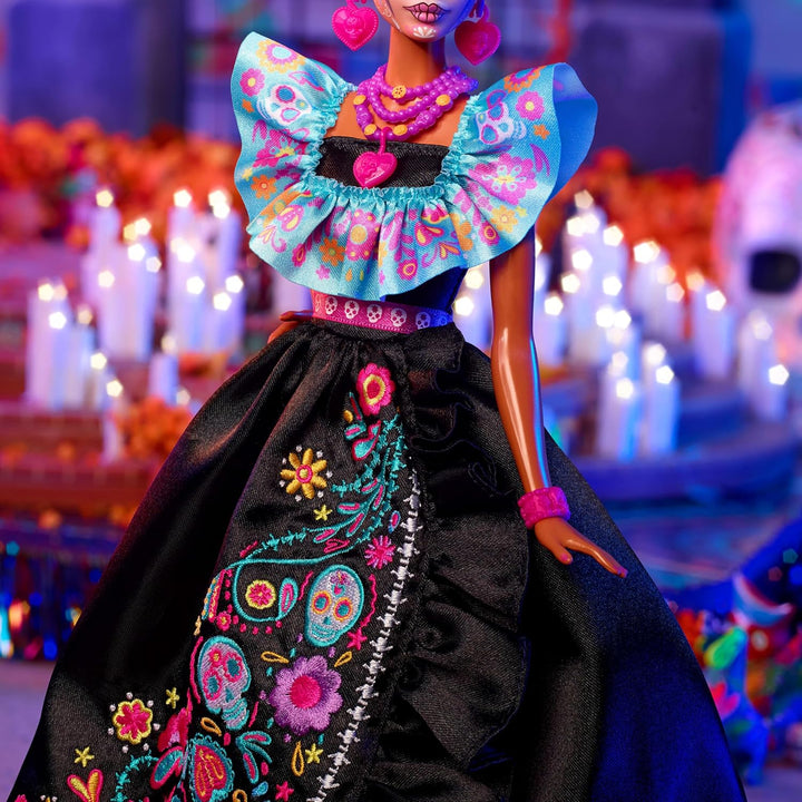 Muñeca Barbie Signature, colección de 2024 Día de Muertos en vestid...