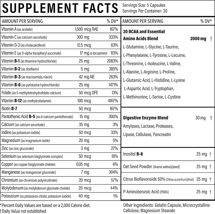 Sport Formula Daily Keto Superfood Multivitamínico BCAA Aminoácido...