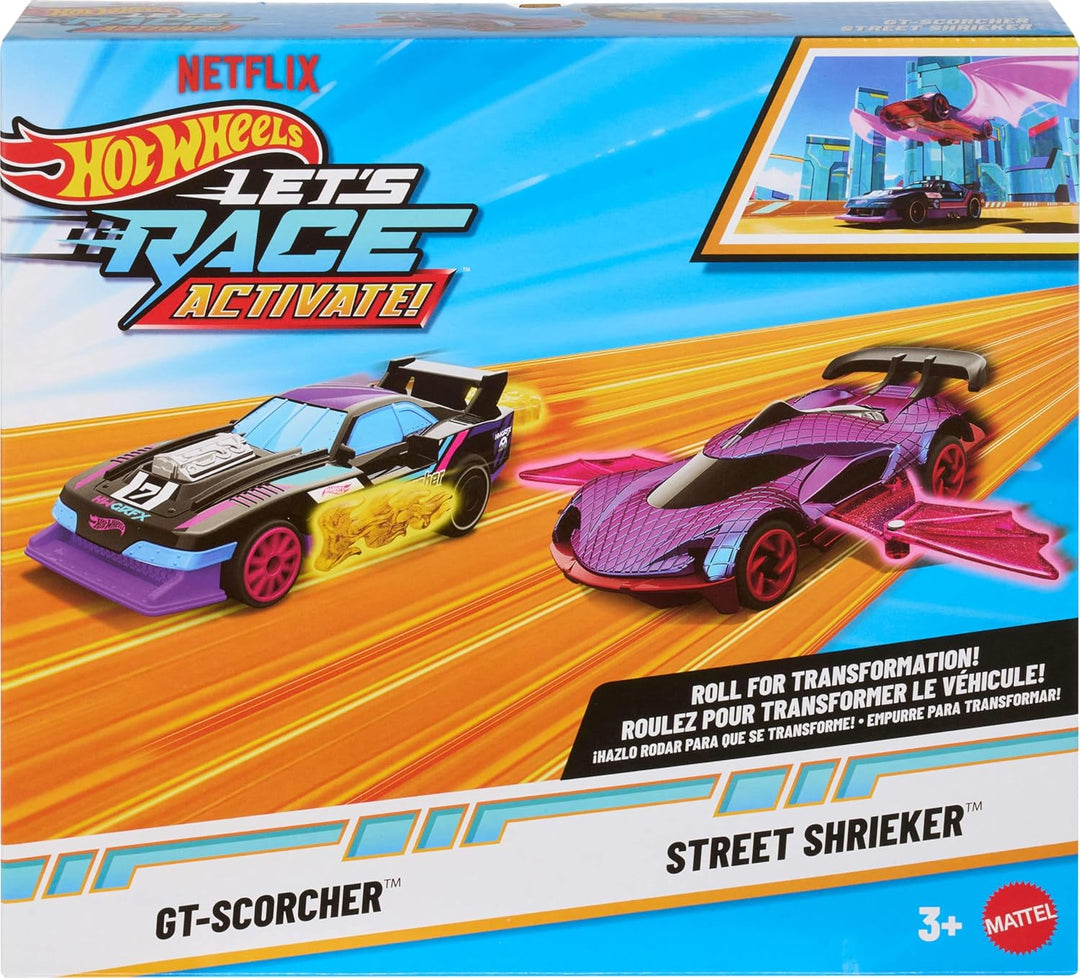 Hot Wheels Vamos a correr activados Paquete de 2 vehículos