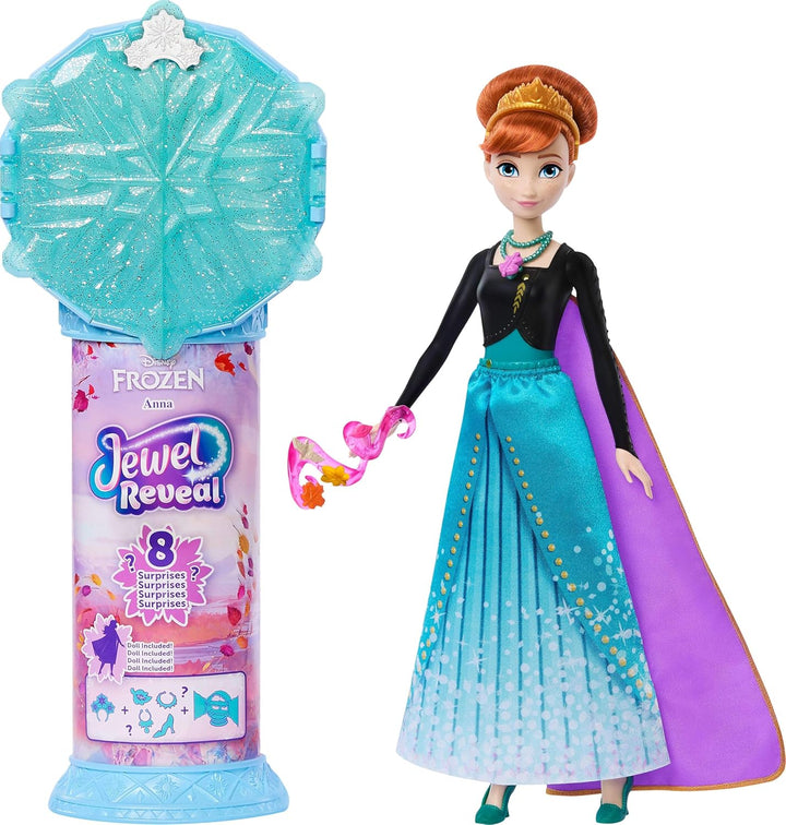 Mattel Disney Frozen Muñeca de moda Anna con accesorios y 8 sorpres...