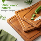 Astercook Tablas de cortar de bambú carbonizado profundo para cocina