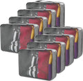 Silkfly 8 cubos de embalaje XL para equipaje de viaje, simple, gris
