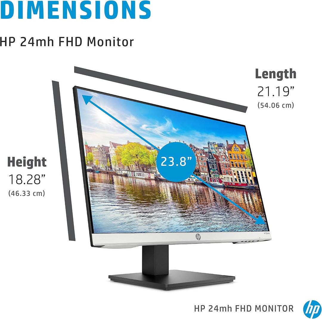 HP Monitor FHD de 24 mh - Monitor de computadora con pantalla IPS d...