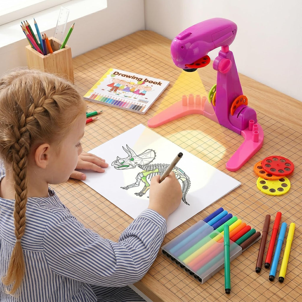 Proyector de dibujo para niños, proyector inteligente de bocetos de arte