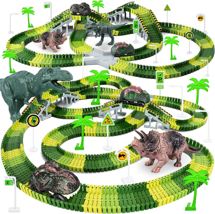 Juguetes de dinosaurio, crea una carrera de carretera mundial de di...