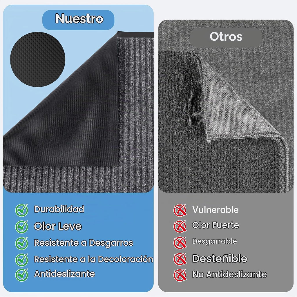 Tapete para puerta delantera, resistente e impermeable, tapete
