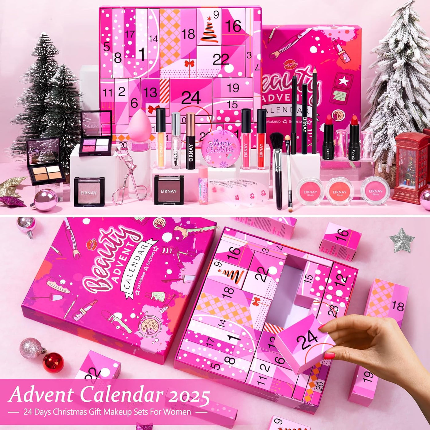 Calendario de Adviento de maquillaje 2025 para adolescentes, niñas,...