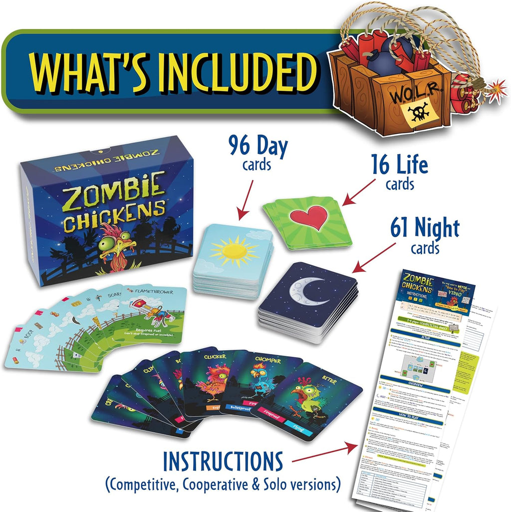 Zombie Chickens - Divertidos juegos de cartas familiares