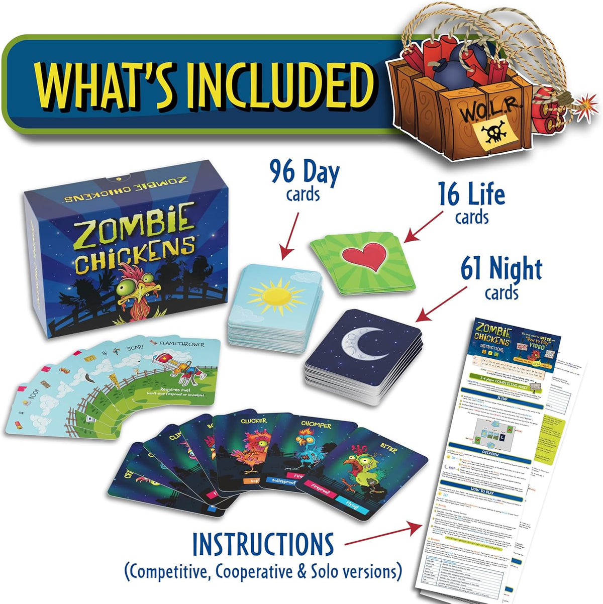 Zombie Chickens - Divertidos juegos de cartas familiares