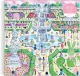 Galison Spring Egg Hunt - Rompecabezas de 500 piezas de Michael Storrings con hermosas obras de arte de una búsqueda de huevos de jardín de Pascua y primavera