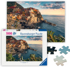 Ravensburger - Cinque Terre - Rompecabezas de 1000 piezas - Con la impresionante ciudad costera de Italia - Imagen hermosa y vibrante - Enmarcable - Calidad premium - Rompecabezas para adultos