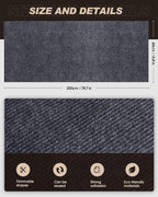 Protector de muebles para arañazos de gatos, alfombra autoadhesiva recortable, tapete rascador de gato para cubrir la torre de gato y protector de sofá de garras de gato (78.7 x 15.8 pulgadas, gris