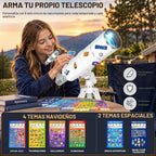 Telescopio para adultos y niños de alta potencia, 3.543 in de apertura