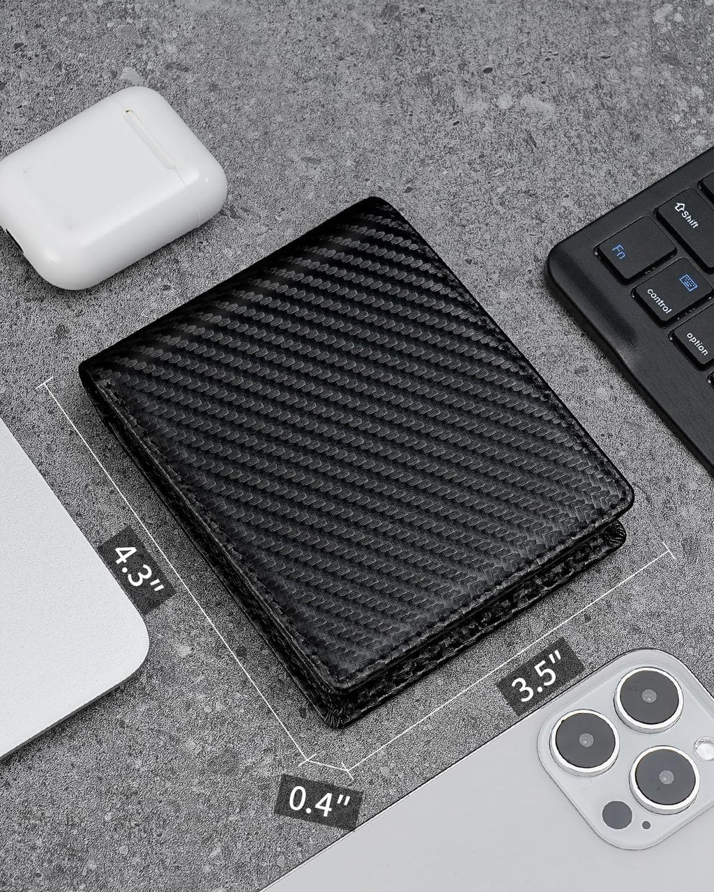 Serovi Cartera de piel auténtica para hombre, con bloqueo RFID, con...