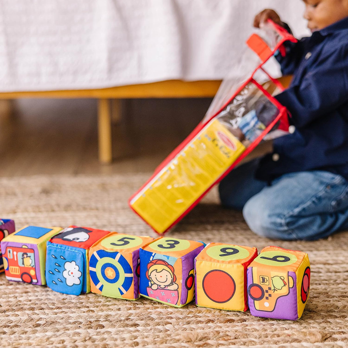 Melissa & Doug K 's Juego de bloques blandos para combinar y construir para niños